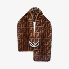 芬迪/Fendi FF经典图案貂毛领 FNG453A1QIF0GGE