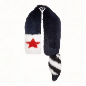 芬迪/Fendi TALE SCARF_蓝色狐狸皮衣领 FNG482 A6D CF15BM