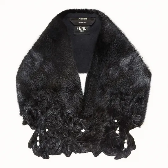 芬迪/Fendi 衣领_黑色貂毛领 FNG489 A6G LF0GME