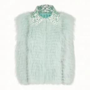 芬迪/Fendi 背心_绿色皮草背心 FNH396 A6C 6F14PM