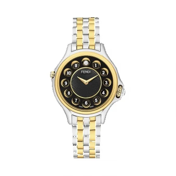 芬迪/Fendi 黑色金属腕表 FOR438 SCD F05B8