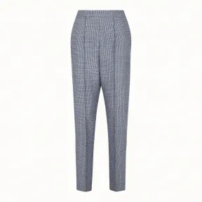 芬迪/Fendi 长裤_羊毛真丝小格子长裤 FR6162 A5G VF14PJ