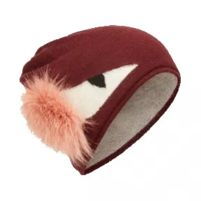 芬迪/Fendi 深红色女士Hat羊驼毛和马海混纺帽子 FXQ538 50T F0VL1