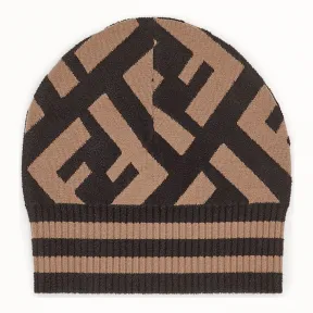 芬迪/Fendi 帽子_拼色羊毛和粘胶纤维帽 FXQ538 A2O JF0QB8