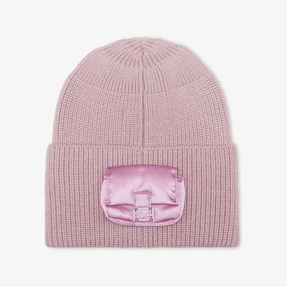 芬迪/Fendi 针织帽-紫色羊毛帽-女士帽子和手套 FXQ938ANB1F0KWF 8056582358895