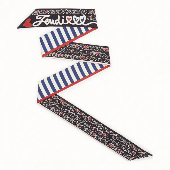 芬迪/Fendi 绑带_拼色真丝抹胸 FXT011 A2O 9F0QA1