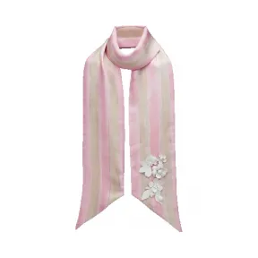 芬迪/Fendi 女士粉红色FLOWERS MAXI WRAPPY真丝丝巾 FXT021 8Y7 F09LO