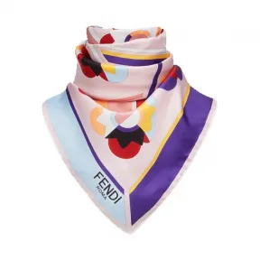 芬迪/Fendi 小号花朵色块FLOWERLAND女士丝巾 FXT091 8MM F02XB