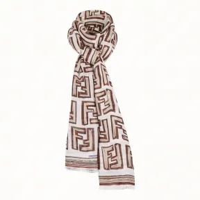 芬迪/Fendi FF MAXI披肩_米黄色莫代尔和羊绒披肩 FXT899 A66 7F0QB9