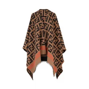 芬迪/Fendi FF经典图案羊毛混纺外套式斗篷-FENDI芬迪官网 FXX636A3Q1F0QB8-8059974115762