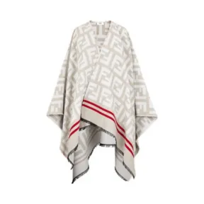 芬迪/Fendi 拼色羊毛真丝外套式斗篷-FENDI芬迪官网 FXX636A3Q1F0QB9-8055512351371