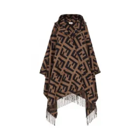 芬迪/Fendi FF经典图案羊绒斗篷-FENDI芬迪官网 FXX711AEOSF0QE1-8058613290860