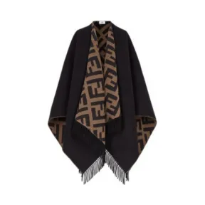 芬迪/Fendi FF经典图案羊毛与羊绒斗篷-FENDI芬迪官网 FXX715AEOWF0QT1-8058613294554