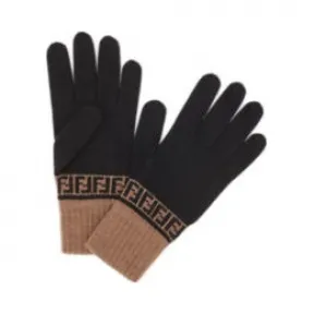 芬迪/Fendi 手套_黑色羊毛手套 FXY010 A88 CF0PJN