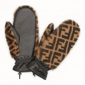 芬迪/Fendi 手套_棕色羊皮手套 FXY018 A4Z SF13D6