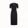 芬迪/Fendi 黑色棉质连衣裙 FZD772A8KKF0GME