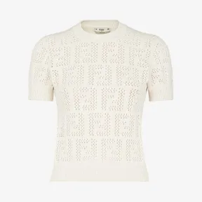 芬迪/Fendi 白色棉质毛衣 FZX641-AF4T-F0ZNM