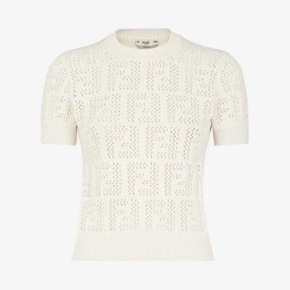 芬迪/Fendi 白色棉质毛衣 FZX641-AF4T-F0ZNM