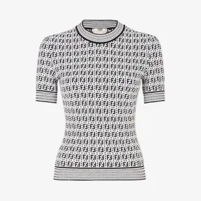 芬迪/Fendi 白色人造丝毛衣 FZX649-AF4U-F0ZNM