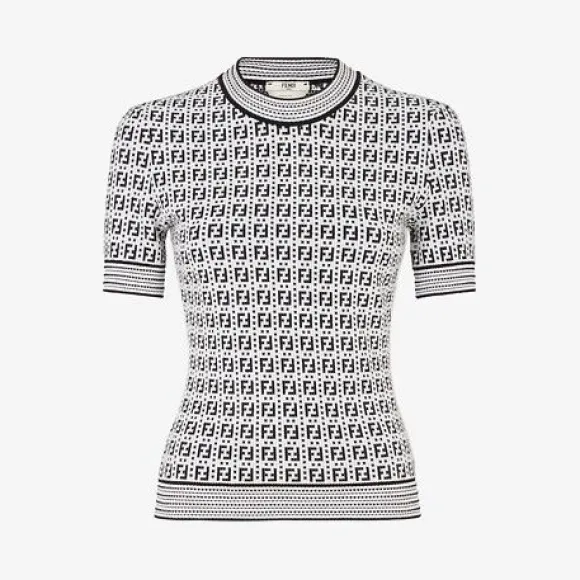 芬迪/Fendi 白色人造丝毛衣 FZX649-AF4U-F0ZNM