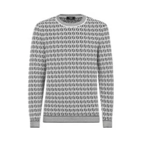 芬迪/Fendi 拼色人造丝毛衣 FZY433-AF59-F17XM