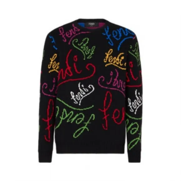 芬迪/Fendi 黑色羊毛毛衣-男士成衣-FENDI芬迪中国官网 FZY463AH3EF0QA1-8056867298700