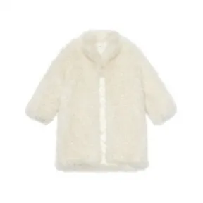 芬迪/Fendi 儿童外套 - 奶油色马海毛儿童外套 JFA164ALO1F1IHA