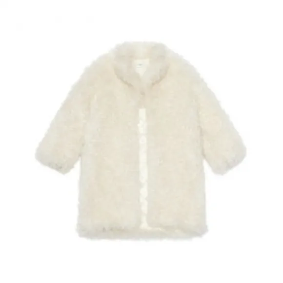 芬迪/Fendi 儿童外套 - 奶油色马海毛儿童外套 JFA164ALO1F1IHA