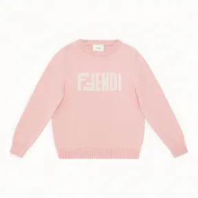 芬迪/Fendi 圆领_粉红色棉和羊绒毛衣 JFG047 A3T EF0AU4
