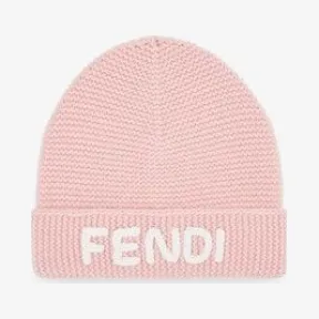 芬迪/Fendi 粉红色羊毛儿童帽子 JUP027-AFOK-F1C3D