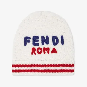 芬迪/Fendi 羊毛和羊绒刺绣儿童帽-儿童针织帽 JUP055AKVWF0WB1 8054321639458