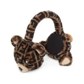 芬迪/Fendi 少年耳罩 - 带标志的羊皮少年耳罩 JUS023AKQRF0QT2