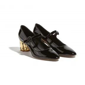 菲拉格慕/Salvatore Ferragamo 花朵造型鞋跟玛丽珍鞋 01Q032_715398