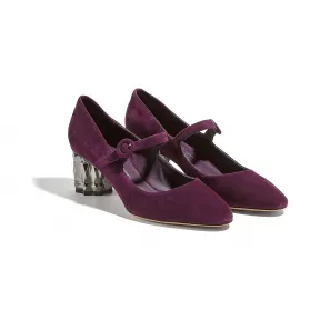 菲拉格慕/Salvatore Ferragamo 花朵造型鞋跟玛丽珍鞋 01Q032_715404