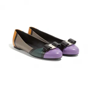 菲拉格慕/Salvatore Ferragamo Varina拼片芭蕾舞鞋 01Q425_720920