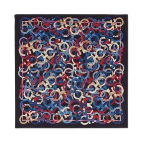 菲拉格慕/Salvatore Ferragamo Gancini印花真丝方巾 317920_714162