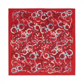 菲拉格慕/Salvatore Ferragamo Gancini印花真丝方巾 317920_714163