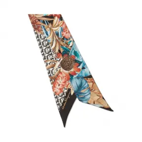 菲拉格慕/Salvatore Ferragamo 树叶和Gancini图案印花束发带 327919_713507