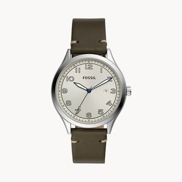化石/Fossil Wylie Three-Hand Gray Leather Watch BQ2488