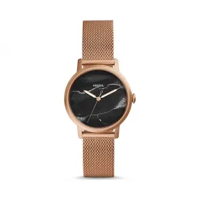 化石/Fossil Neely 三指针玫瑰金色不锈钢腕表 ES4405