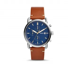 化石/Fossil The CoMMuter 浅棕色真皮表带计时手表 FS5401