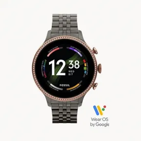 化石/Fossil Gen 6 Smartwatch Gunmetal Stainless Steel FTW6078V