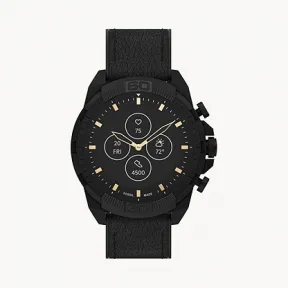 化石/Fossil Hybrid Smartwatch HR 44MM Bronson Black Leather FTW7060