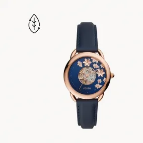 化石/Fossil Tailor Automatic Blue Leather Watch ME3186