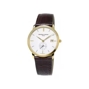 康斯登/Frederique Constant 超薄中型日期腕表 37MM 不锈钢镀金色 石英机芯 FC-245V4S5