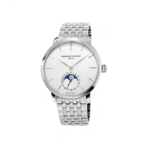 康斯登/Frederique Constant 自家机芯超薄月相腕表 42MM 不锈钢 自动机械机芯 FC-705S4S6B