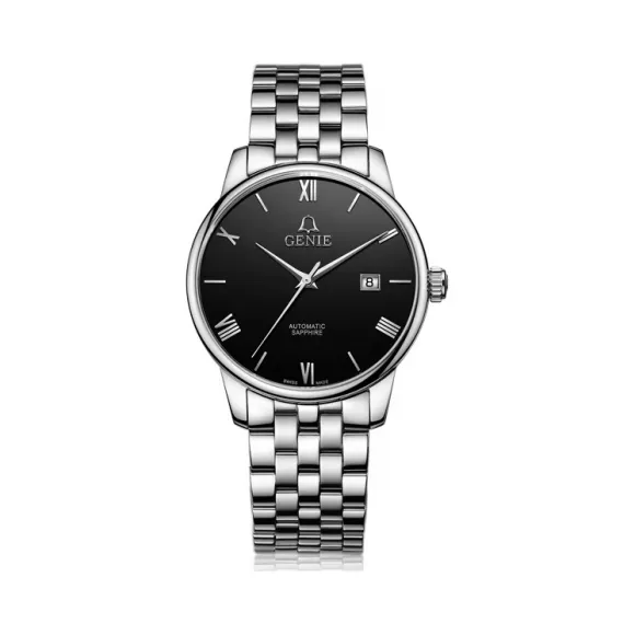 爵尼/Genie 塞柏尔系列 316L精钢 40mm 自动机械机芯 男表 GNQ-T1823M-B