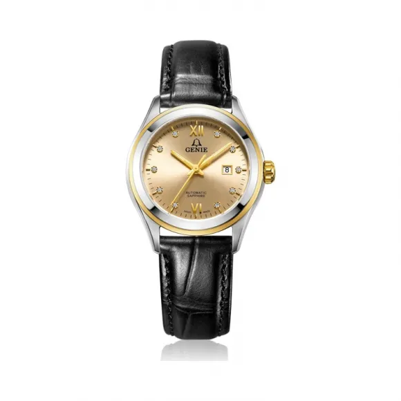 爵尼/Genie 睿骏系列 316L精钢 32mm 自动机械机芯 男表 GNQ-T1828L-LDGS