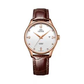 爵尼/Genie 经典约翰系列 316L精钢 41mm 自动机械机芯 男表 GNQ-T1843M-LWR