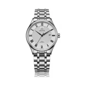 爵尼/Genie 博雅系列 316L精钢 41mm 自动机械机芯 男表 GNQ-T1845M-WB